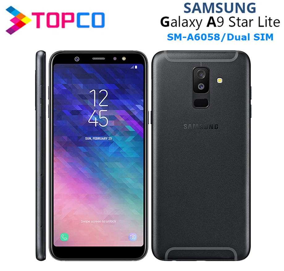 

Samsung Galaxy A9 S-tar Lite A6058 Original Unlocked Mobile Phone Octa Core 6.0" Dual Sim 16MP&5MP&24MP RAM 4G ROM 64G