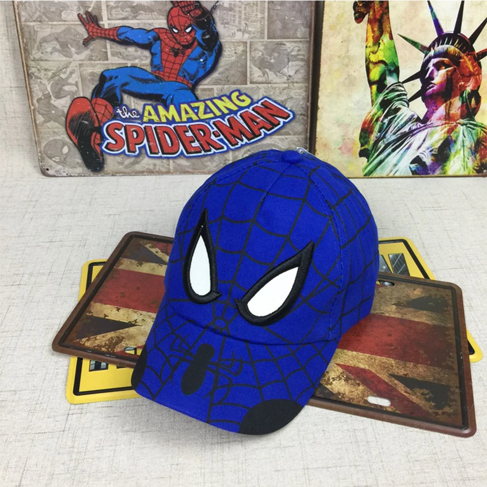 2017 Spiderman Kartun Anak Bordir Katun Topi Bisbol Anak Laki Laki