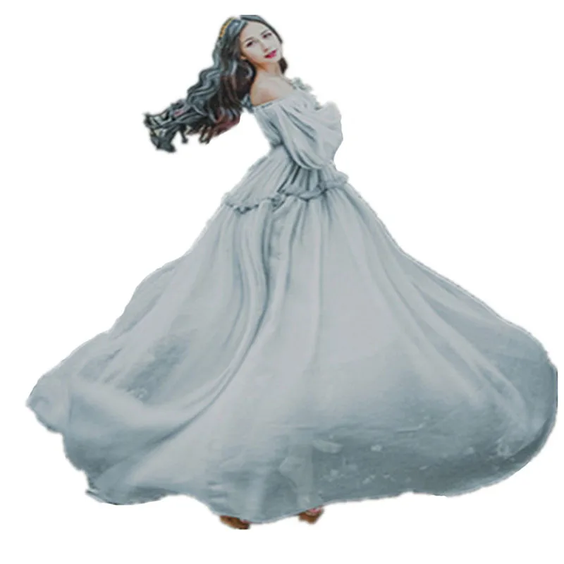 2017 الصيف فانوس كم قبالة الكتف موري فتاة لوليتا مائل العنق خمر الأميرة أزياء فستان طويل الجنية شاطئ حزب اللباس 2017 الصيف فانوس كم قبالة الكتف موري فتاة لوليتا مائل العنق خمر الأميرة أزياء فستان طويل الجنية شاطئ حزب اللباس