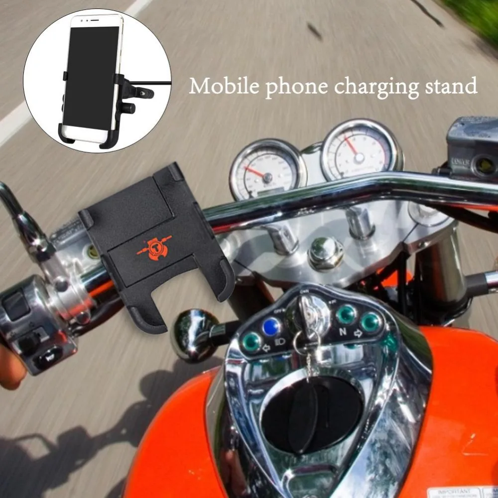 Motorcycle rechargeable aluminum alloy  phone holder bracket  a1
