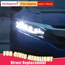 2 шт. светодиодный фары для Honda Civic- светодиодный Автомобильные фары ангельские глазки все светодиодный HID комплект протовотуманная подсветка Габаритные огни