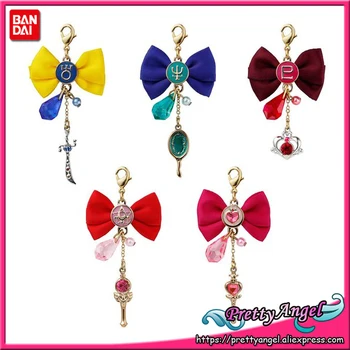 

PrettyAngel - Original Bandai Shokugan Sailor Moon Butterfly Ribbon Charm Part.2 Key Chain Set of 5 PCS