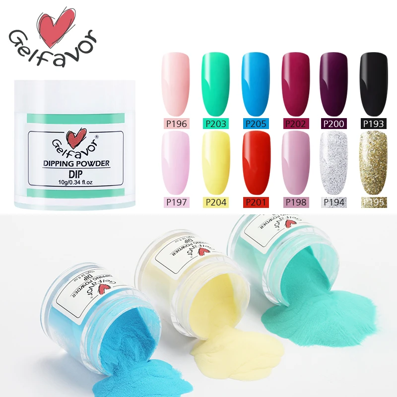 Gelfavor Holographic Gradient Dipping Glitter Dip Nail Powders Without