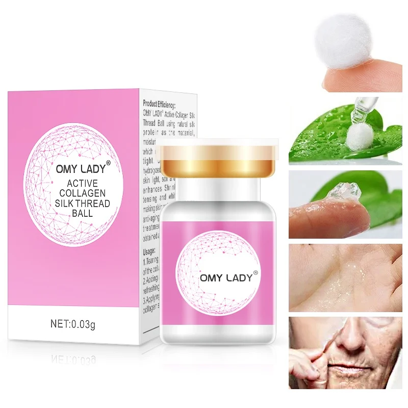 

Face Active Collagen Silk Thread Ball Skin Care Essence Serum Anti-Aging Smoothing Firming Moisturizing Fine Line Skin Serum
