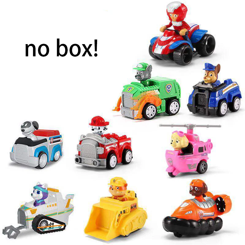 

6/7/9pcs Paw Patrol Birthday lot juguetes Dog Back Car psi patrol Action Figure patrulha canina Plastics Toy Anime Kids gift Toy