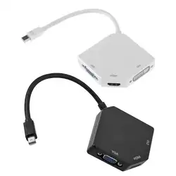 VODOOL Mini DisplayPort DP к HDMI VGA DVI адаптер 1080 P многопортовый 3 в 1 кабель конвертер для Apple тетрадь ТВ проектор