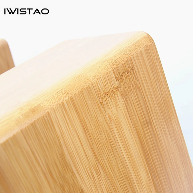 IWISTAO HIFI 4 Inches Full Range Speaker Empty Cabinet Inverted 1 Pair Finished Bamboo Wood for Tube Amplifier