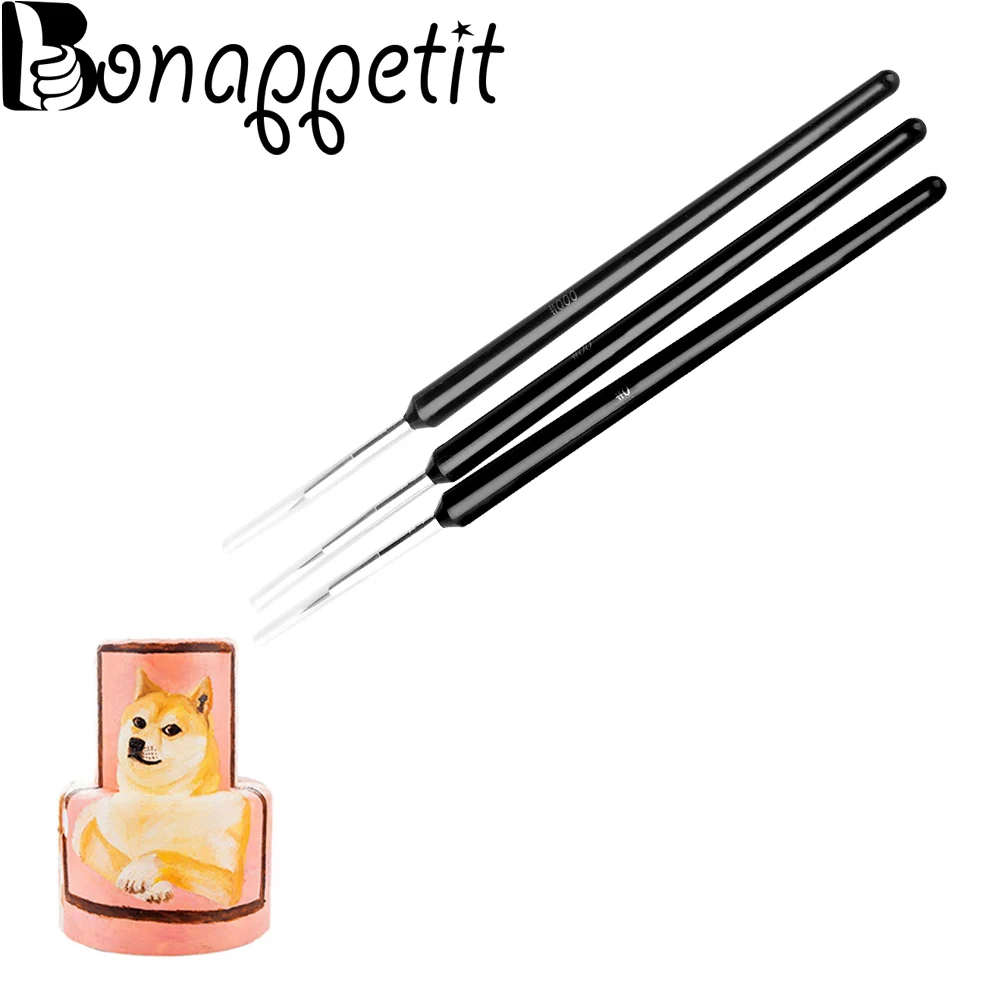 

3Pcs/Set New Cake Decor Brush Pen Paint Cupcake Fondant Sugarcraft Bakeware Tools Dessert Pastry Decor DIY Cake Decorating Tools