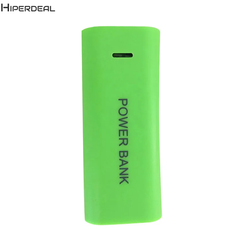 HIPERDEAL 5600 мАч USB внешний аккумулятор чехол 2x18650 зарядное устройство DIY Чехол Коробка Набор для телефона 7 цветов Высокое качество SE21 - Цвет: Green