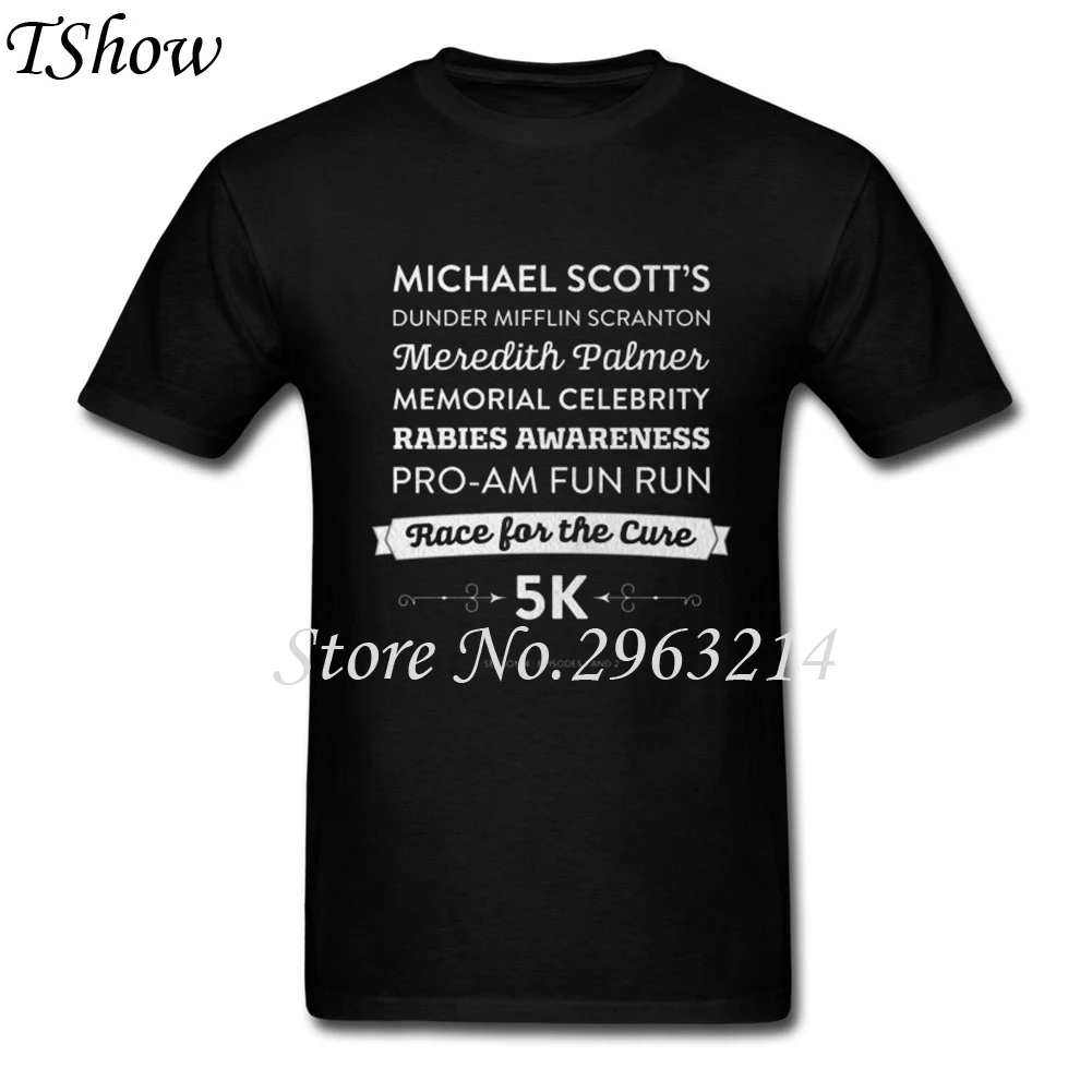 Michael Scott Rabies Awareness Fun Run The Office Man Tshirts