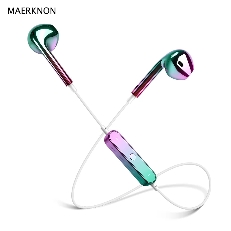 

S6 colorful wireless headphones Bluetooth4.2 sports in-ear hanging neck stereo earplugs portable running game leisure headphones