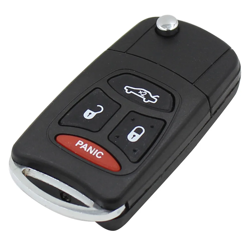 KEYYOU 4 кнопки дистанционного флип складной ключ оболочки чехол для Chrysler Sebring nicfica Dodge Jeep 3+ 1 Panic
