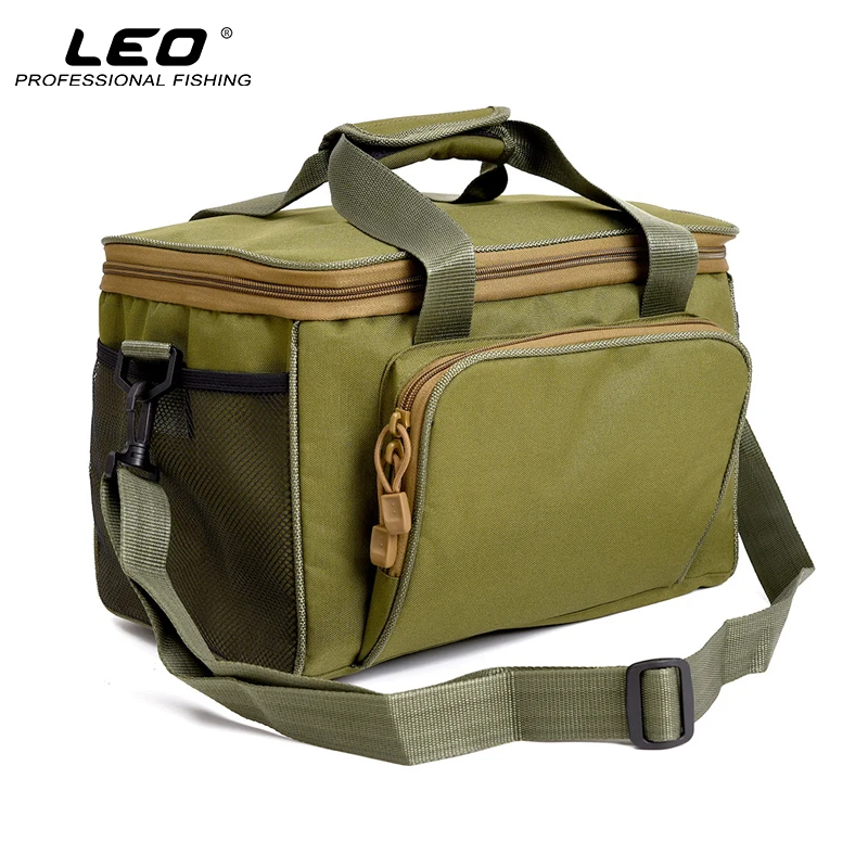 Multi functional 600D Canvas Cloth Fishing Tackle Box Camouflage Green