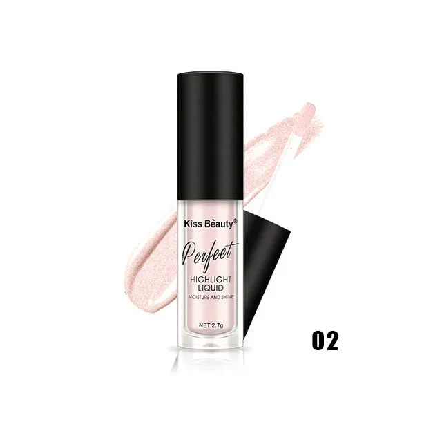 Kiss beauty Illuminator контуринг Макияж жидкий хайлайтер осветлитель для лица консилер праймер бронзатор для лица светящийся набор косметики - Цвет: 02