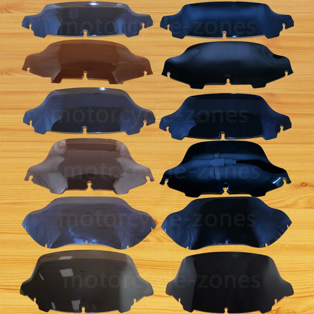 

Black / Smoke / Chrome 4.5" 6" 7" 8" 9" 10" Wave Windshield Windscreen For Harley Electra Street Glide Touring