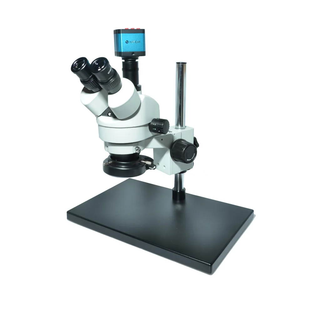 

Industry Inspection Zoom 7-45X Trinocular Stereo Microscope + 14MP HDMI USB Digital Industry Video Camera+144 LED Light for LAB