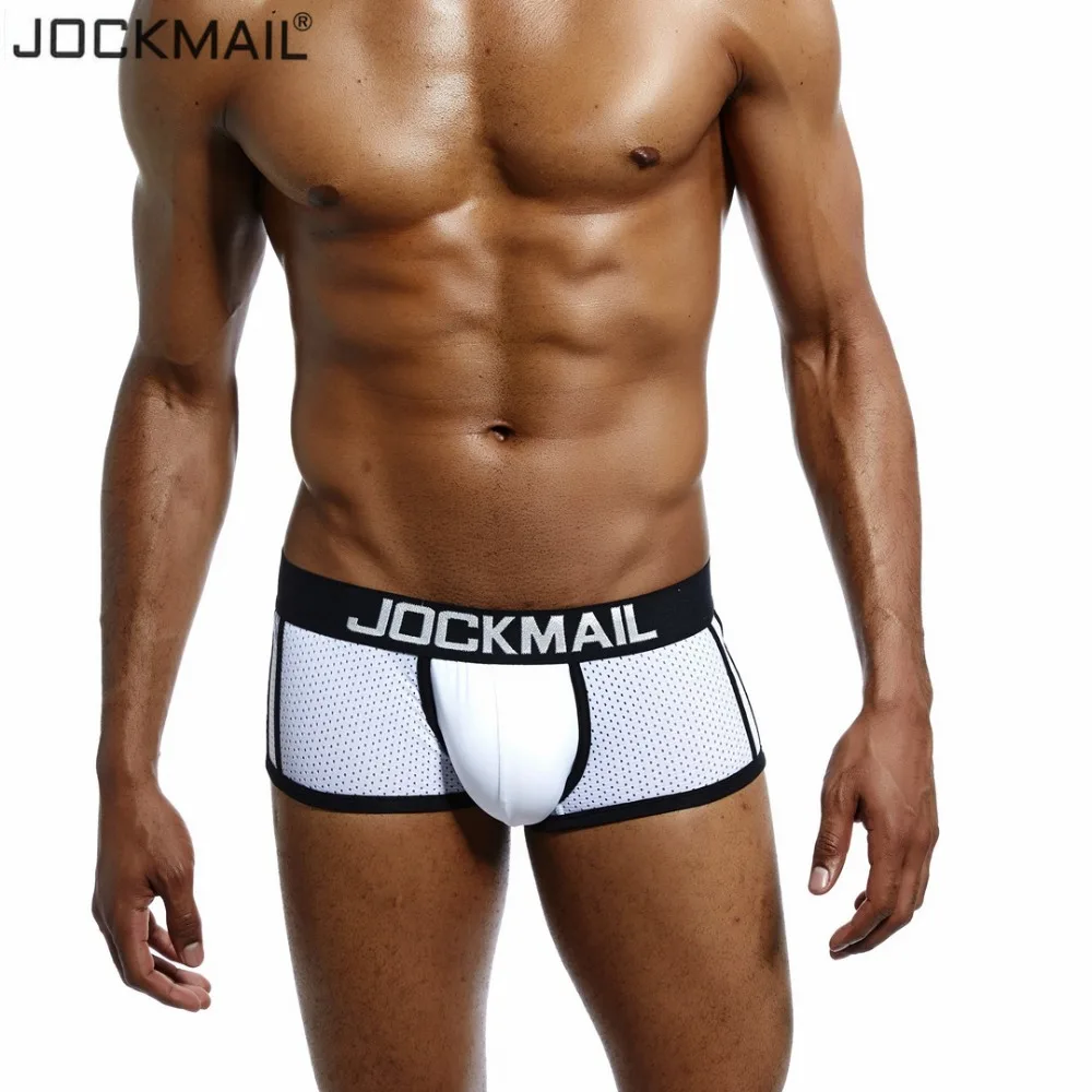 Мужские сетчатые трусы боксеры JOCKMAIL сексуальное нижнее белье с u образным