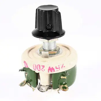 

200 Ohm 25W Ceramic Disk Adjustable Resistor Wirewound Potentiometer