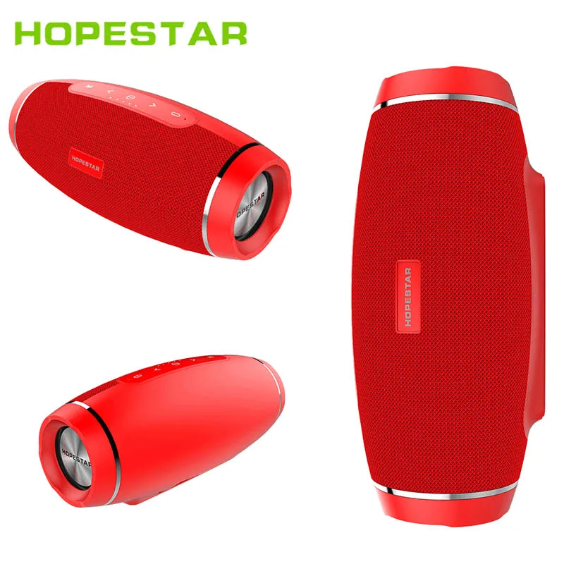 HOPESTAR IP4 H27 водонепроницаемый Bluetooth динамик беспроводной сабвуфер бас стерео для душа Mp3 плеер TF USB Мобильный Внешний аккумулятор функция - Цвет: Red boombox