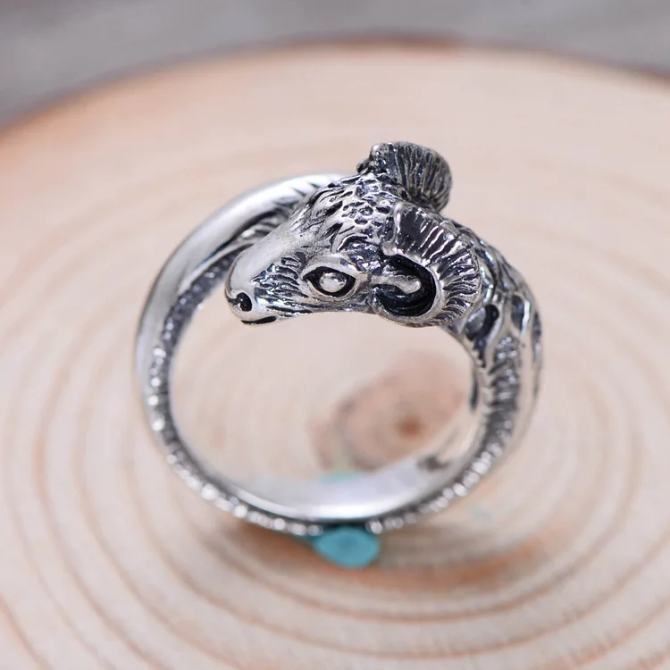 

925 Sterling Silver Jewelry Vintage silver jewelry jewelry ring opening leading men free shipping