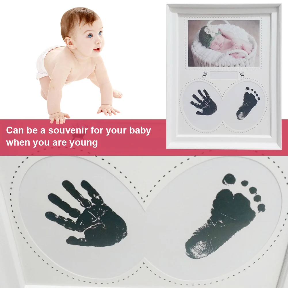 Детская фоторамка с отпечатком руки для новорожденных мальчиков и девочек, украшения для новорожденных, коллекция сувениров