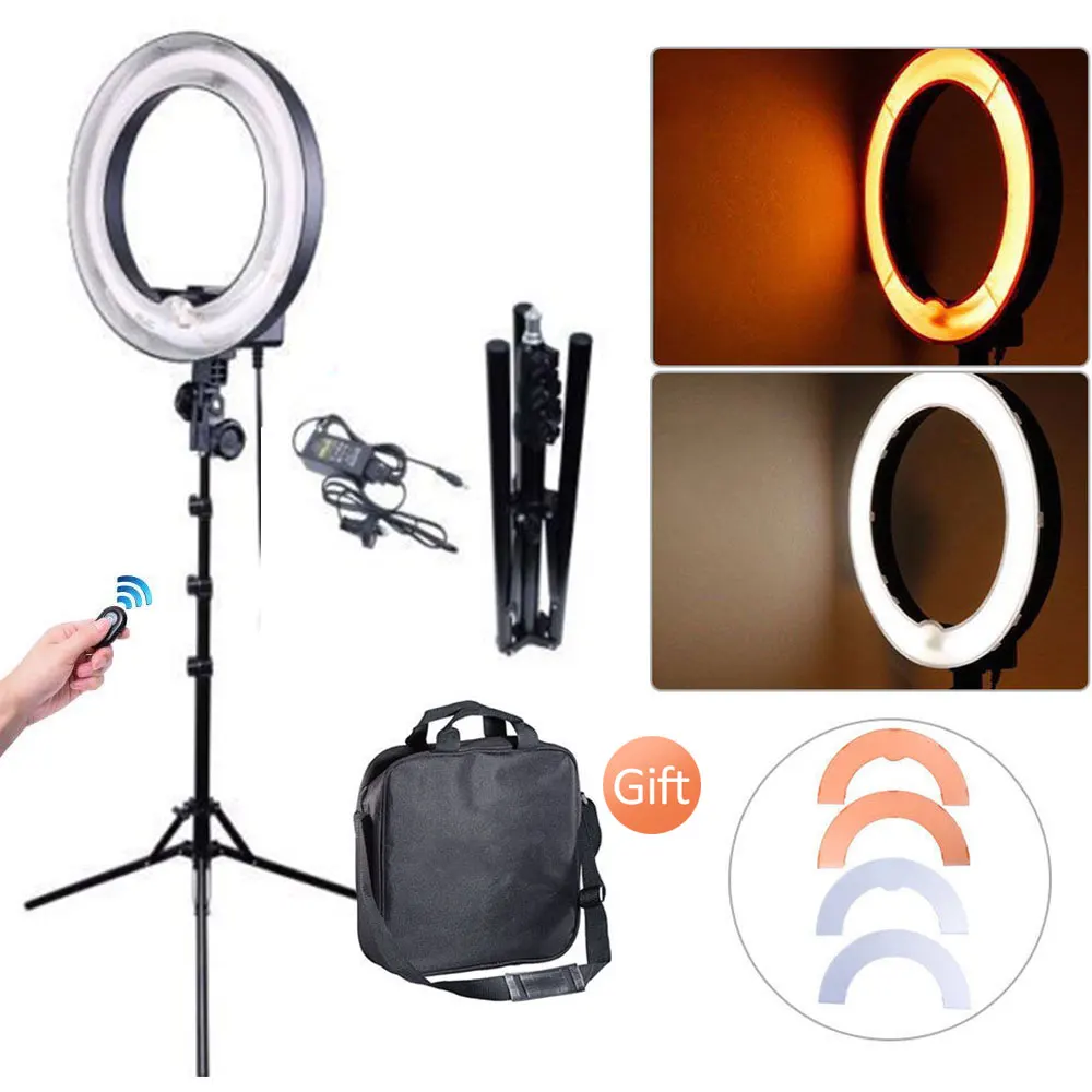 

Diva 400W 5500K 13'' 34cm Undimmable Ring Light with 185cm Tripod Stand + Color Filter Kit for Photography Photo Video 220V