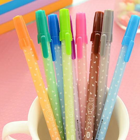 

18pens(colors)/lot premium eco-friendly 0.5mm gel pens quick-drying waterproof multicololr gel pens high quality stationery