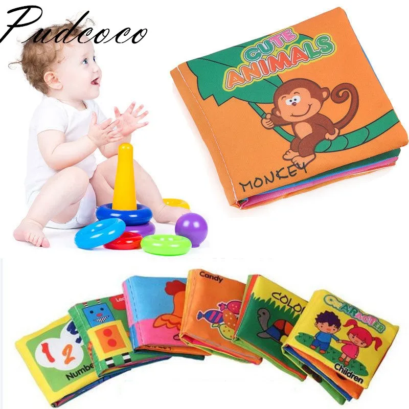 

Pudcoco 2018 Brand New Intelligence development Cloth Bed Cognize Book Educational Toy for Kid Baby New