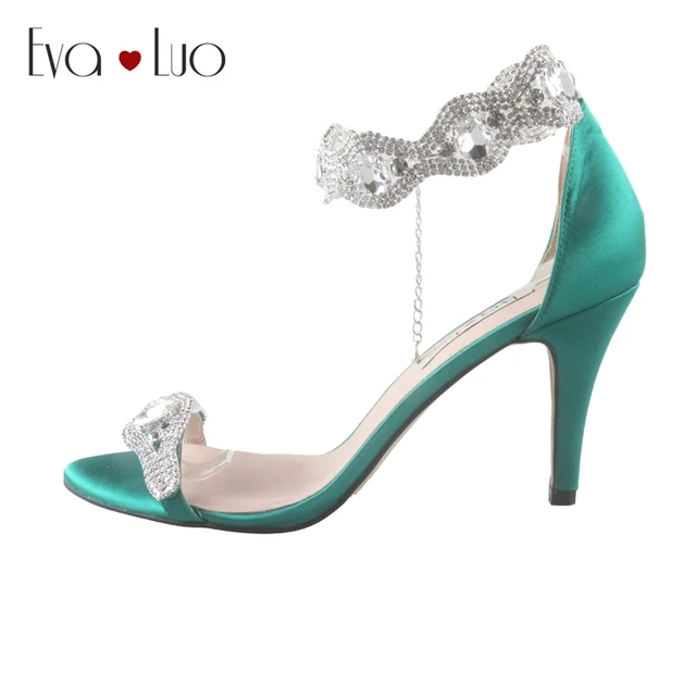 emerald green low heels
