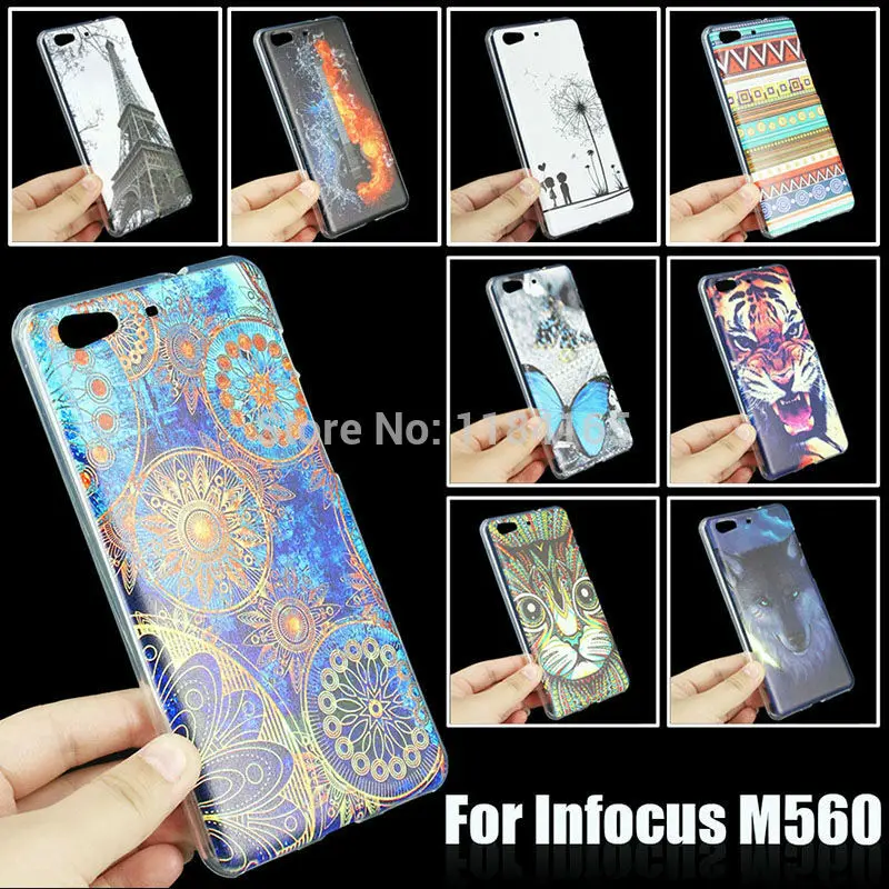 Чехол с рисунком для Infocus M560 M808 мультяшный цветной рисунок мягкий гелевый