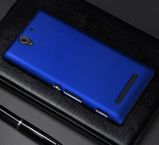 Для sony Xperia C3 чехол матовый чехол для sony C3 твердый пластиковый чехол на заднюю панель для sony Xperia C3 D2533 D2502 S55T чехол для телефона s - Цвет: Deep blue