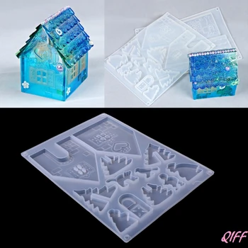 

DIY Silicone Christmas House Castle Mold Epoxy Resin Jewelry Making Tool Set New