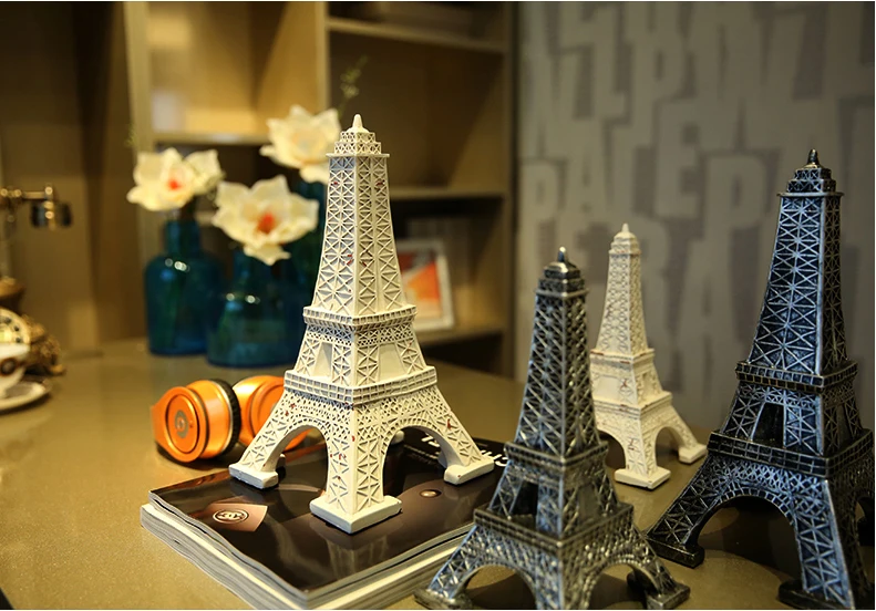 Eiffel Tower Statue Sculpture Paris Decor Resin Home Supplies Ornamentin Figurines & Miniatures