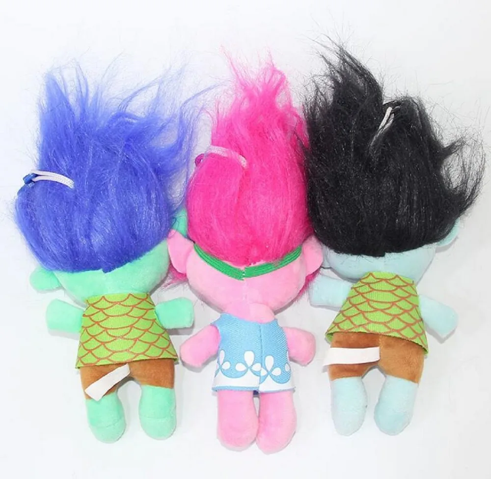 Новое прибытие 23 см фильм тролли плюшевые куклы на удачу тролли Poppy филиал DreamWork игрушки подарки Волшебные рыжие волосы волшебник детские игрушки