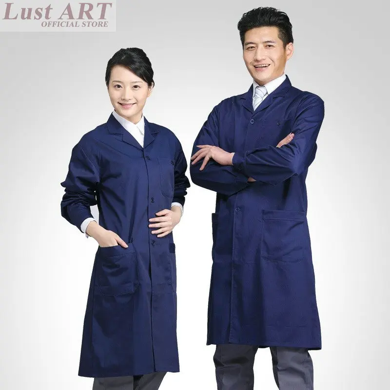 Men women navy blue new design lab coat fashion work nurse