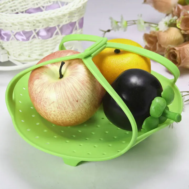Silicone Vegetable Steamer Basket Insert for Cooking Pot NON STICK Green 99