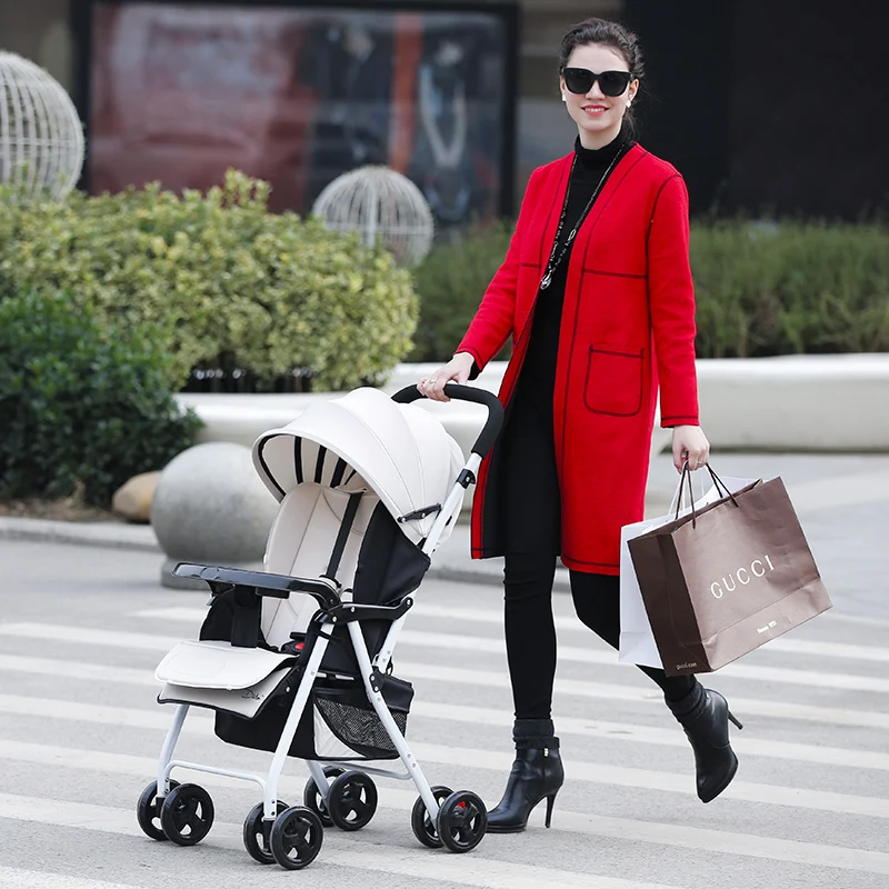 

Baby car ultra-light portable folding shock four wheel push umbrella car dual-use baby stroller