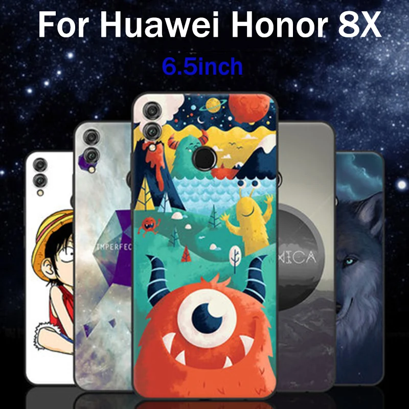 

Fashion fundas For Huawei Honor 8X Case cute cartoon soft phone Case Honor8X Cover Protection Shell cover For Huawei Honor 8 X
