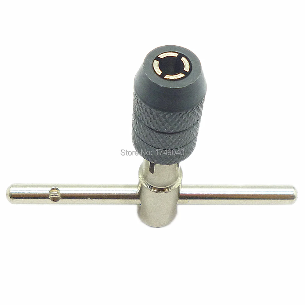 T-Handle Tap Wrench Chuck T Type Adjustable Screw Tapping Hand Tool Capacity M3-M6 1/8&quot-1/4&quot Bar Handle Ratchet | Инструменты