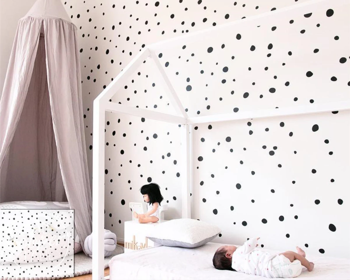 

Sets of 165 Hand Drawn Polka Dots Irregular Spots Wall Decal Wall Stickers Baby Nursery Decor Kids Room Wall house decoration