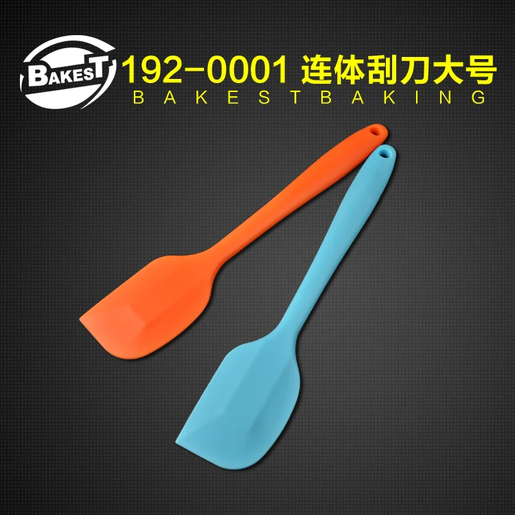

BAKEST 2pcs per lot Silicone Baking Scraper for Cake Multicolour Hand-Stirring Pastry Spatulas