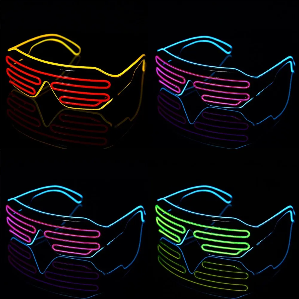 Neon Party Flashing Led Glasses Light up Dark DJ Glowing Party Glasses