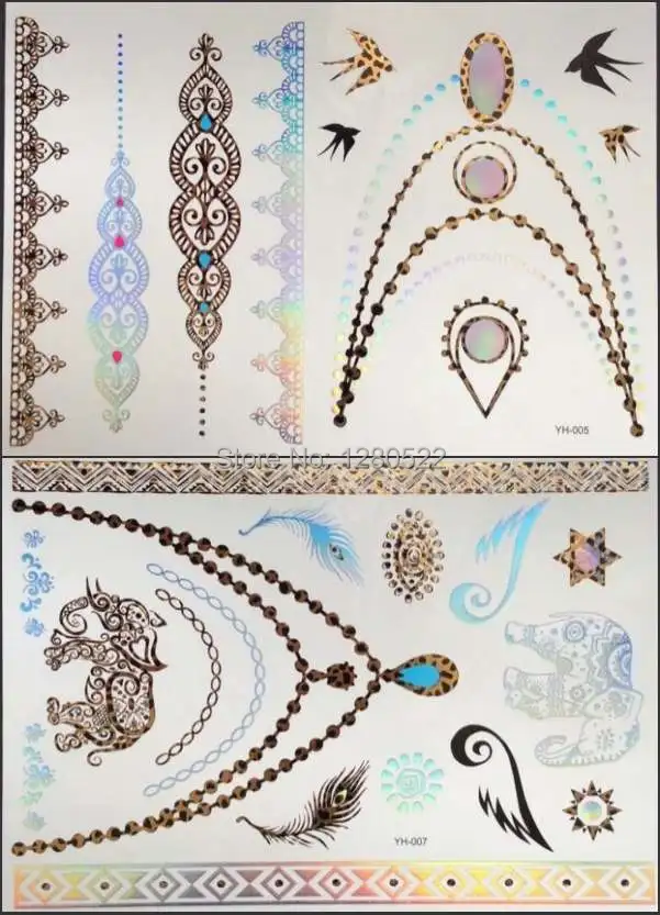 Folha de Renda Projeto da Flor Etiqueta do Tatuagem de Henna Preta Tatuagem Totem Borboleta Temporária Body Art Braço Perna Mão Modelo 9 4 Cheap Tatuagens temporárias