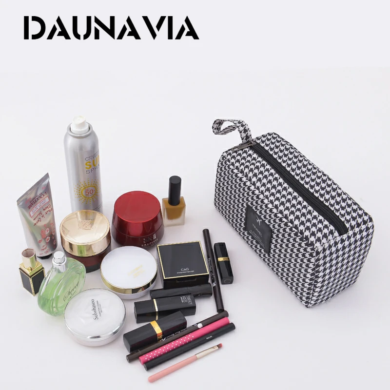 

DAUNAVIA 3D printing cosmetic bag multicolor pattern makeup box ladies travel waterproof portable cosmetic bag fashion handbag