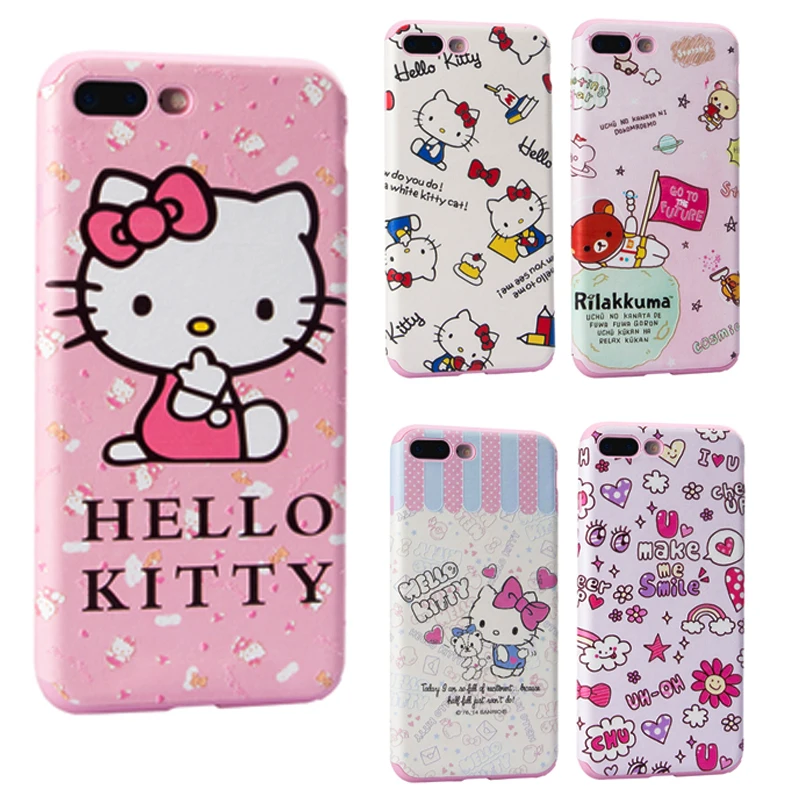 Cute Cartoon Hello Kitty Case Cover for Apple iPhone 7 8 6