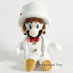 Супер Марио в сидячей позе с белым платьем плюшевые мягкие игрушки розничная продажа