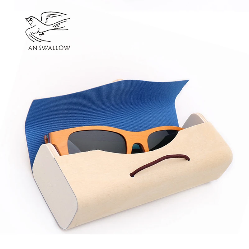 New men's and women's eyeglasses box handmade wooden leather high grade