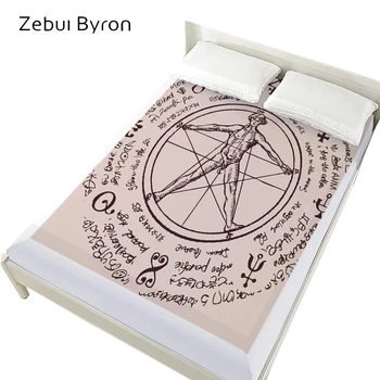 

160x200 Fitted Sheets,3D Bed Sheets On Elastic Band Bed,Mattress Cover for bed.Bedsheet Bedding,Bed Linen human magical