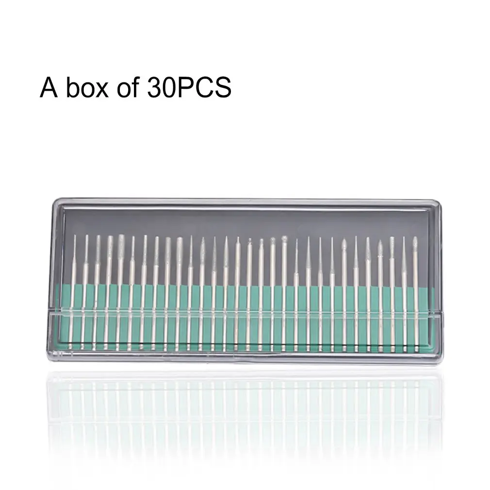 

30PCS/SET Nail Art Manicure Tools Set Grinding Head Nail Drill Bit For Electric Manicure Machine Cutter Nail File