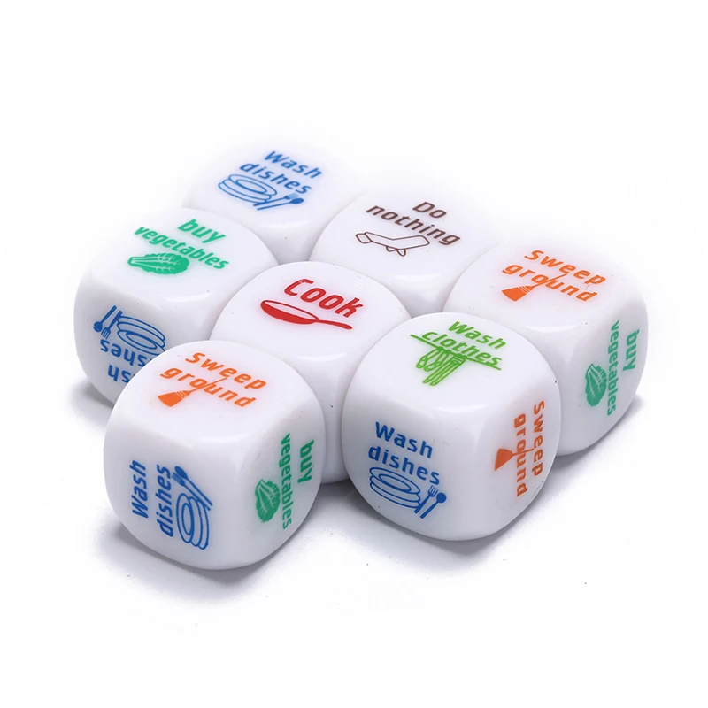 7 шт./компл. забавные Кубики для влюбленных парные игры смешные флирт игрушки для взрослых пар домашние игральные кости белого цвета